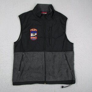 Vintage Kanu Sport Vest Mens Large Gray Fleece Full Zip Heavenly Gondola Y2K